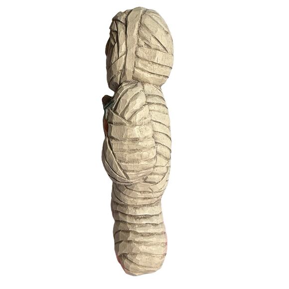 Eddie Walker MidWest of Cannon Falls Halloween Mummy Jack O Lantern Figurine 7” - Picture 10 of 13